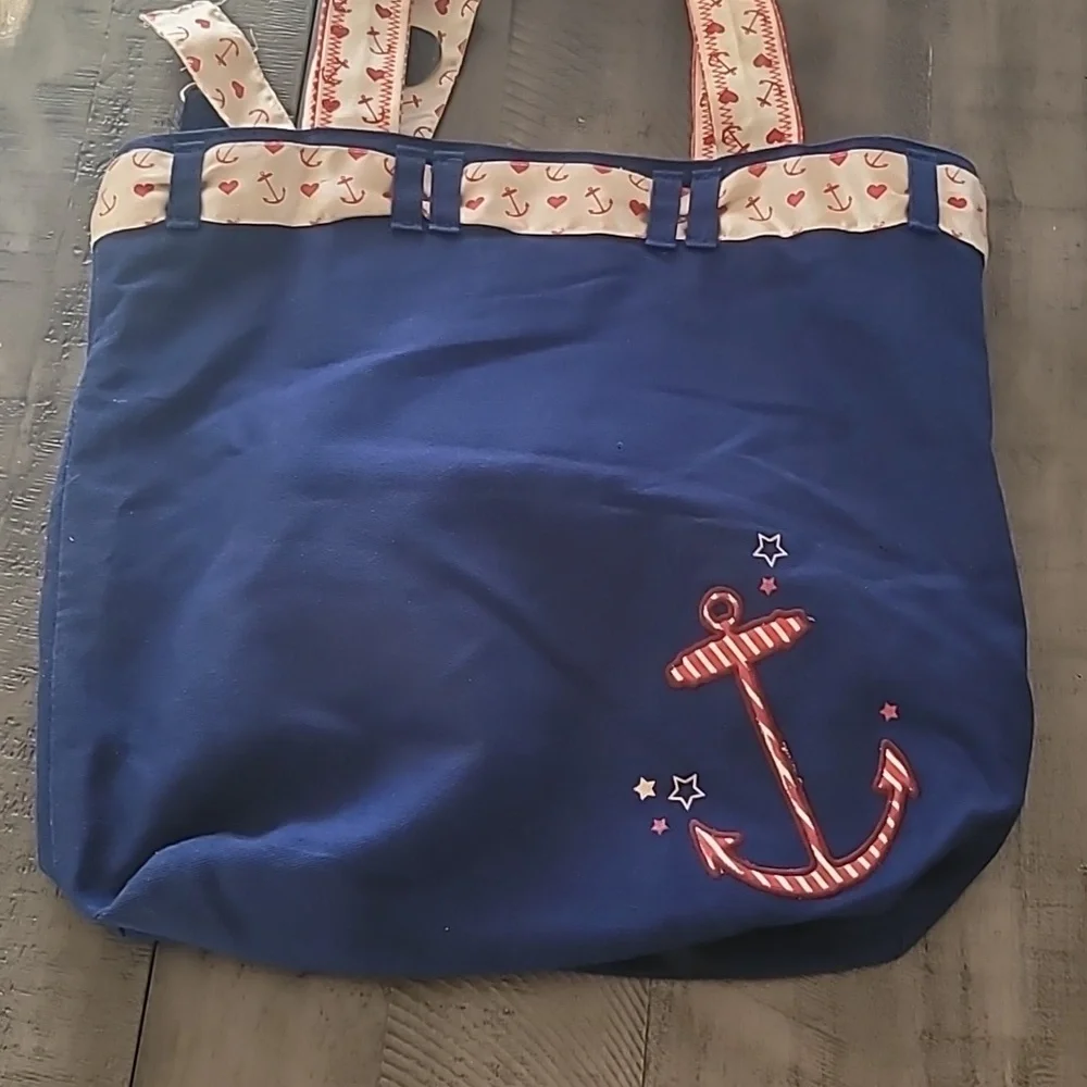 New Loungefly Sparrow Anchor Rockabilly Canvas Tote Bag Purse Y2K